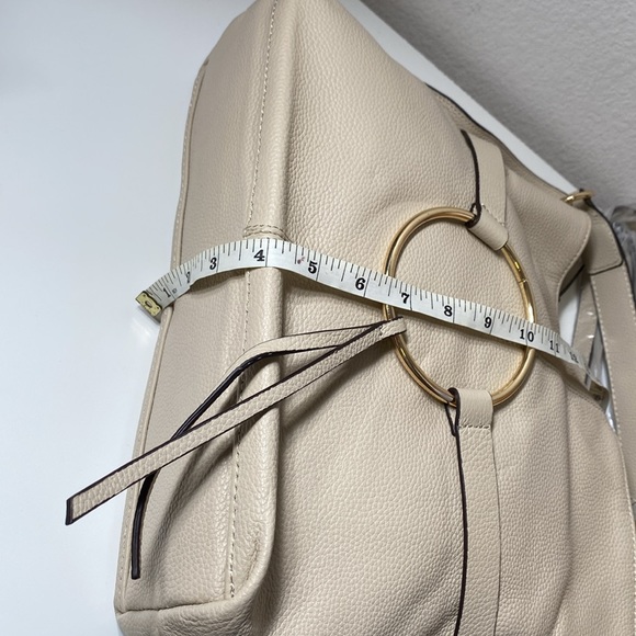 MELROSE AND MARKET pebbled leather hobo shoulder bag with crossbody strap white - Picture 8 of 15